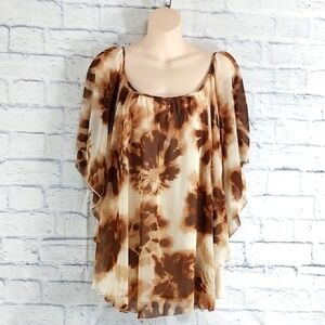 Est. 1946 Top Brown & Creme Sz 22/24W